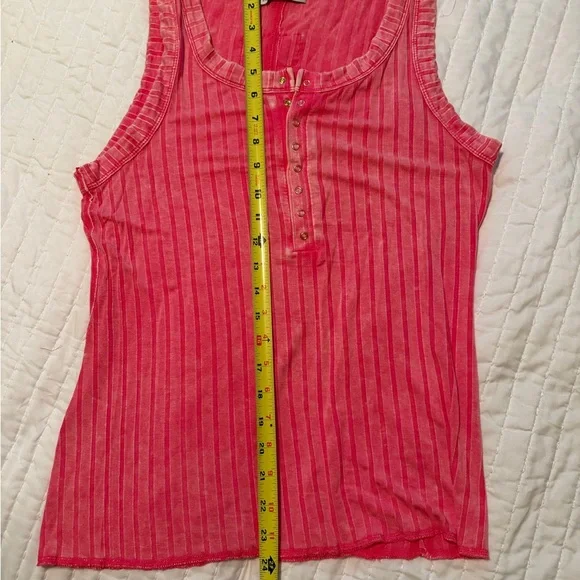 Lot of 2 Zenana Washed Ribbed
Scoop Neck Henley Tank Tops - Picture 8 of 14